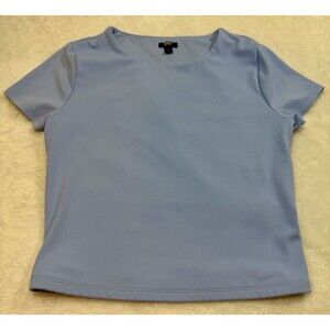 Express Women's Light Blue Knit Short Sleeve Crew Neck Stretch T-Shirt Size S